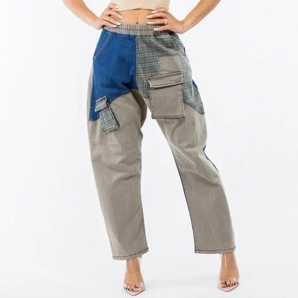 Patchwork Denim Jeans